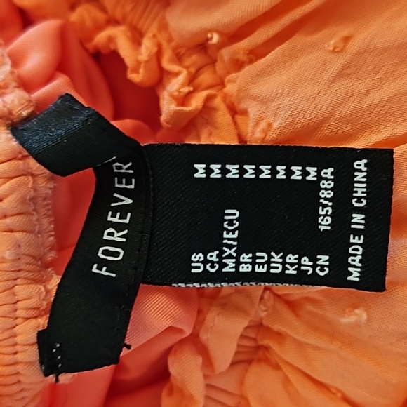 F21 - MD Peach Tiered Off-the-Shoulder Mini Dress - Picture 7 of 8